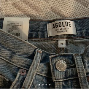 AGOLDE 90s roundabout denim shorts NWT